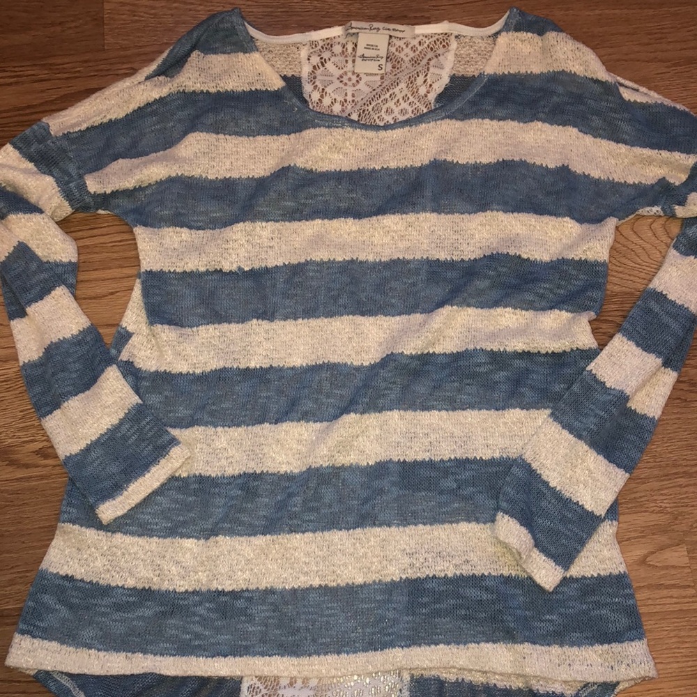 Blue stripped long sleeve shirt